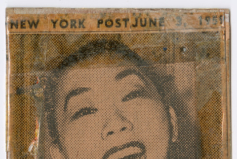 Clipping with photo of Mary Mon Toy (ddr-densho-367-233)