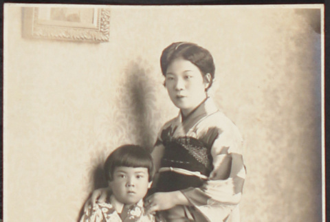 A woman and girl dressed in kimono (ddr-densho-278-92)