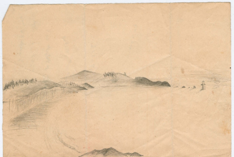 Presidio and Baker Beach sketch (ddr-densho-433-798)