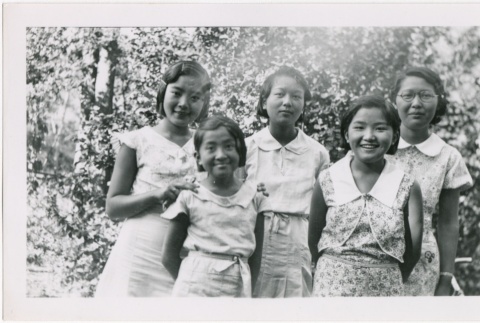 Japanese American girls outside (ddr-densho-287-7)