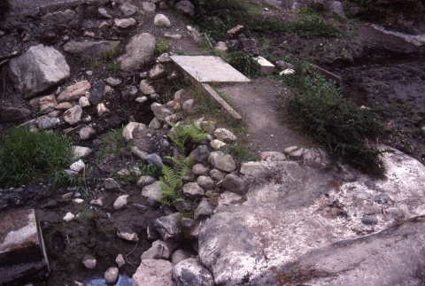 Stream bed, spillway after removal of Heart Bridge (ddr-densho-354-2059)
