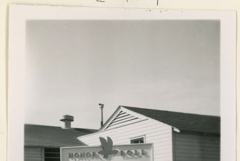 Honor roll sign at Butte community (ddr-densho-37-1034)