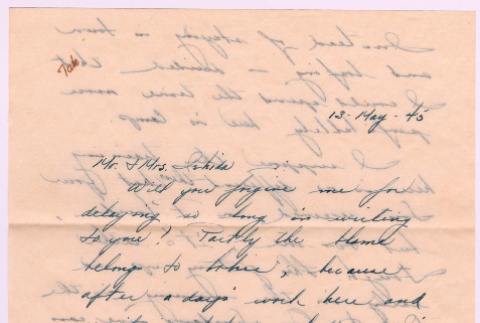 Letter from Tak Kanazawa to Mr. & Mrs. Ishida (ddr-densho-535-415)
