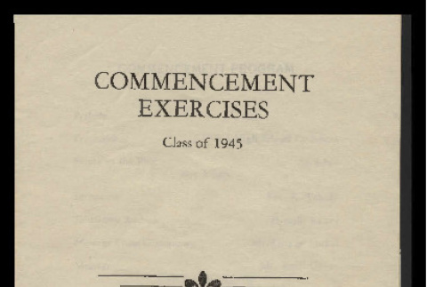 Commencement exercises, Class of 1945, Miles E. Cary High School (ddr-csujad-55-1708)