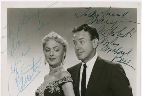 Autographed photo of Christine Jorgenson and Michael Bell (ddr-densho-367-151)