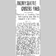 Twenty Seattle Grocers Fined. Convicted of Breaking Sabbath Closing Law and Assessed $15 and Costs. (August 29, 1919) (ddr-densho-56-332)