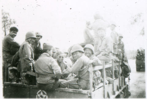 Soldiers on truck (ddr-densho-1007-773)