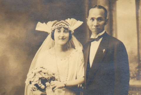 Wedding portrait of Mr. and Mrs. Colbert Kurokawa (ddr-njpa-4-348)