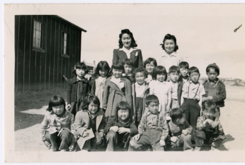 Group photo of two women and seventeen children (ddr-densho-362-31)