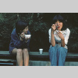 Marice Tatsuno and Naomi Takagi during a BBQ (ddr-densho-336-1223)