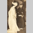 Yaeko Mizutani and Morita Kan'ya XIV in their wedding clothes (ddr-njpa-4-759)