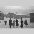 A snowball fight in Minidoka concentration camp, Idaho (ddr-densho-243-5)