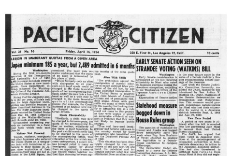 The Pacific Citizen, Vol. 38 No. 16 (April 16, 1954) (ddr-pc-26-16)