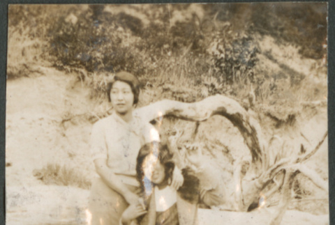Two women on beach (ddr-densho-316-306)