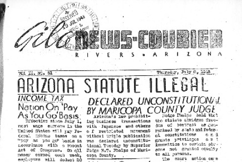 Gila News-Courier Vol. II No. 81 (July 8, 1943) (ddr-densho-141-120)