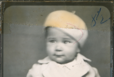 Baby in white beret (ddr-densho-483-627)