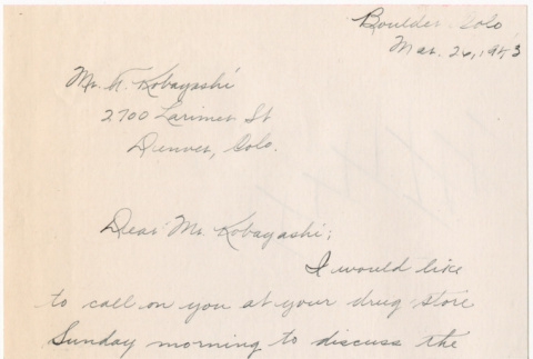 Letter sent to T.K. Pharmacy (ddr-densho-319-547)