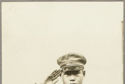 A young man in a military uniform saluting (ddr-njpa-13-1184)