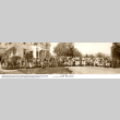 Panorama of large group of people posing outside building (ddr-ajah-3-179)