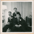 Henri Takahashi in center with Masao Yabuki and Taro Katayama (ddr-densho-410-529)