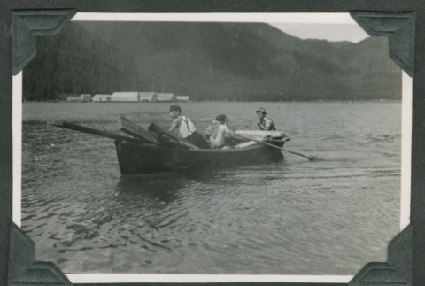 3 men rowing boat (ddr-densho-540-98)