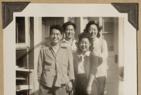 Group of four at Rohwer (ddr-densho-542-420)