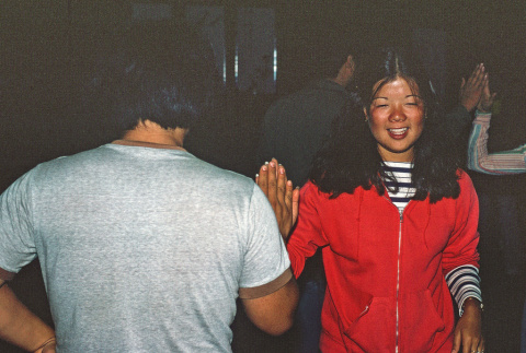 Ted Hasegawa and Leslie Shirakawa folk dancing (ddr-densho-336-1196)