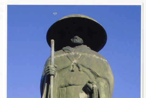 Shinran statue against a blue sky (ddr-sbbt-4-187)