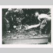 Serviceperson in Burma with splint on broken leg (ddr-densho-1007-19)