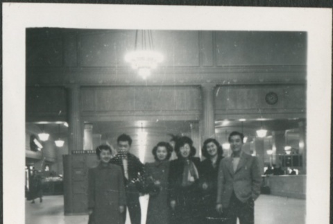 A group of friends at Terminal Station (ddr-densho-298-246)