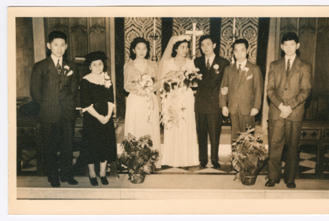 Group Photo of Bridal Party (ddr-densho-446-389)