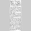 Jap's Tenant Plans to Fight Owner's Return (January 10, 1945) (ddr-densho-56-1093)