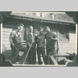 Four men outside barracks (ddr-ajah-2-353)