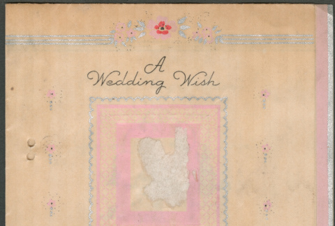 Wedding congratulations card from Masatoshi Jinguji (ddr-densho-316-116)