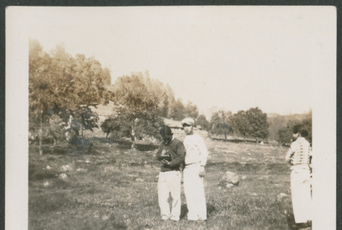 three men outside (ddr-densho-378-595)