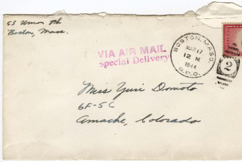 Letter to Yuri Domoto from Richard Tsukada (ddr-densho-356-442)