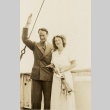 Prince Louis Ferdinand and Kira Kirillovna on the deck of the Empress of Canada (ddr-njpa-1-336)