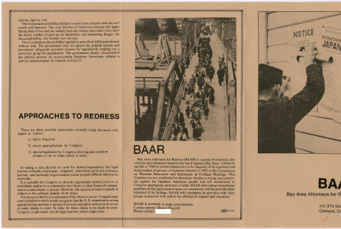 Brochure from the Bay Area Attorneys for Redress (ddr-densho-122-258)