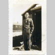 Soldier in front of barracks (ddr-densho-22-365)