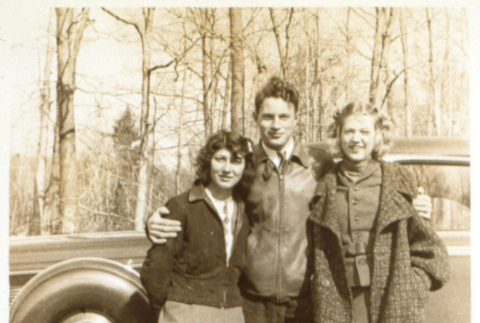 Robert H. Foote, age 16, with two friends (ddr-densho-1007-589)