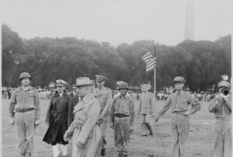 President Truman reviewing the 442nd Regimental Combat Team (ddr-densho-37-836)