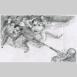 Sketch of Manzanar riot (ddr-densho-122-774)