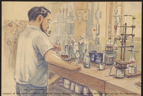 Painting of a chemist at work (ddr-manz-2-14)