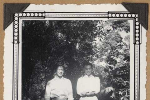 Gary Kikawa and another man on a path (ddr-densho-542-142)