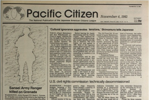 Pacific Citizen, Whole No. 2,263, Vol. 97, No. 19 (November 4, 1983) (ddr-pc-55-43)