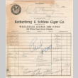 Invoice from Rothenberg & Schloss Cigar Co. (ddr-densho-319-529)