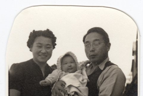 Couple and a baby (ddr-densho-356-43)