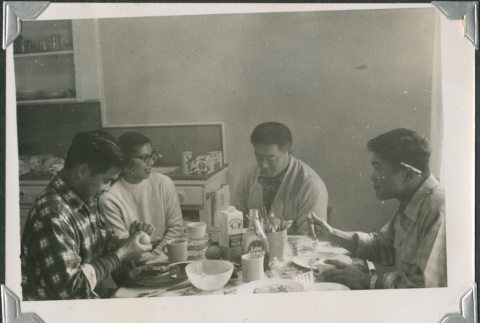 Group eating breakfast (ddr-densho-321-451)