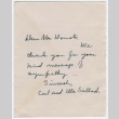 Thank you note to Kan Domoto from Carl and Ella Salbach (ddr-densho-329-430)