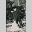 Chester Sakura Jr throwing a snowball (ddr-densho-523-207)